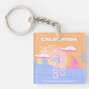 Llavero California, Beach, arte de viajes