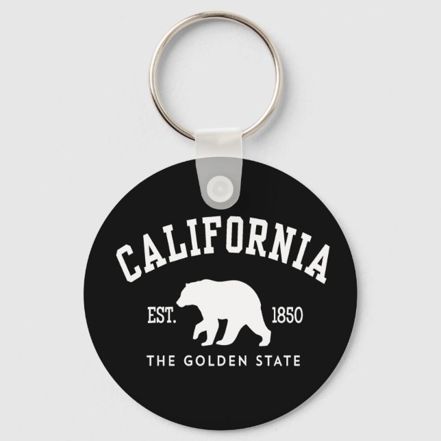 Llavero California CA Oso (Anverso)