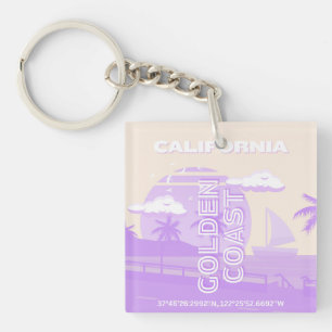 Llavero California, Costa de Oro, Arte de Viajes, Preppy