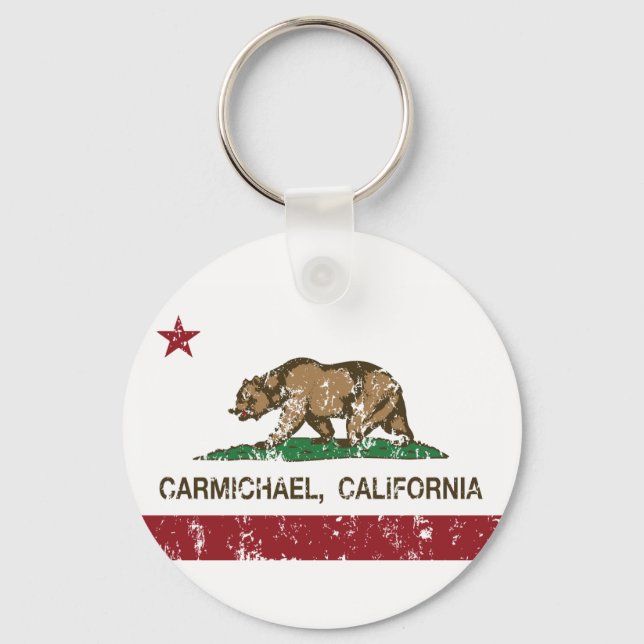 Llavero california flag carmichael angustiado (Anverso)