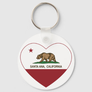 Llavero california flag santa corazón