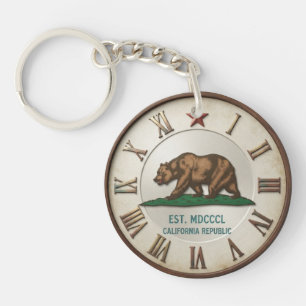 Llavero California Republic Est 1850 Flag Bear
