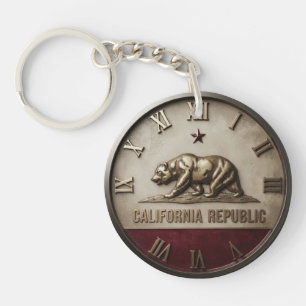 Llavero California Republic Flag Bear Red and Gold