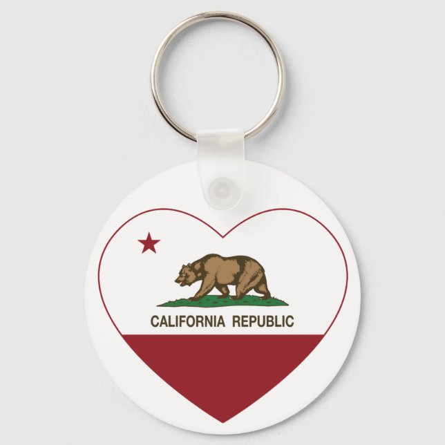 Llavero California Republic Love California Heart (Anverso)