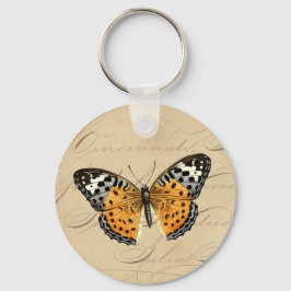 Llavero Caligrafía de mariposa de época "Dama pintada"