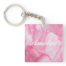 Caligrafía de mármol rosa elegante y personalizada
