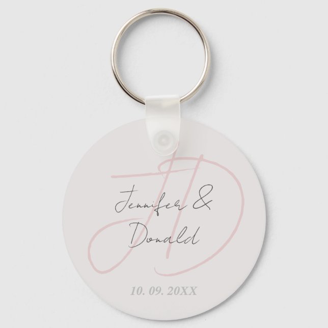 Llavero Caligrafía moderna clásica monograma (Anverso)