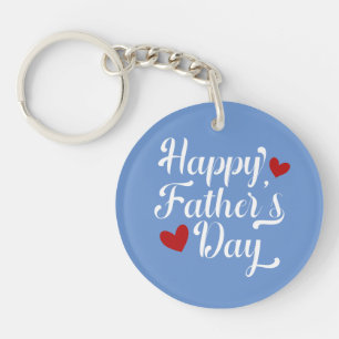 Llavero Caligrafía simple del Día del Padre Feliz   Keycha