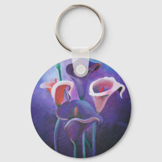 Llavero Callas Púrpura Lilac Y Arte Púrpura