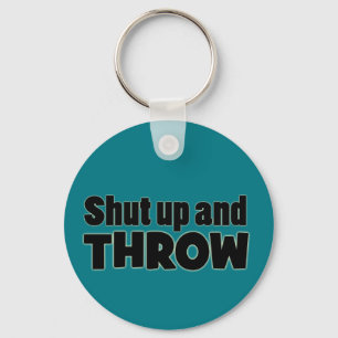 Llavero Cállate y lanza dishot Put Discus Javelin Keychain