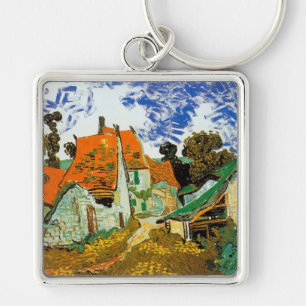 Llavero Calle del pueblo en Auvers, Vincent van Gogh