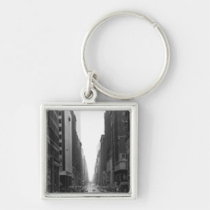 Llavero Calle en la ciudad B&W de NY