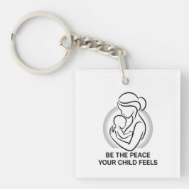 Llavero Calm Mother and Baby Minimalist Mantra