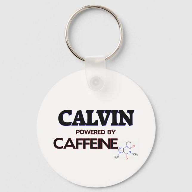 Llavero Calvin alimentado por cafeína (Anverso)