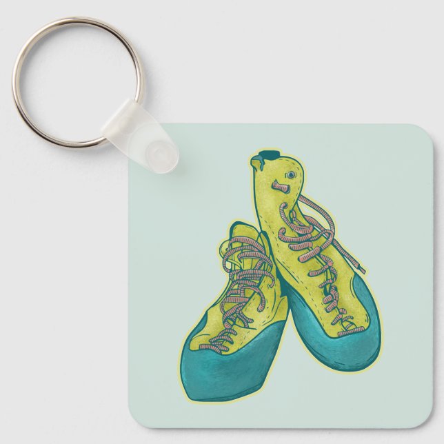 Llavero Calzado de escalada antigua escalada (Anverso)