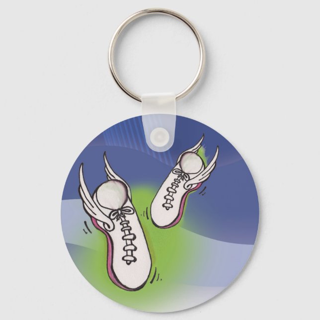 Llavero Calzado de tenis alado (Anverso)