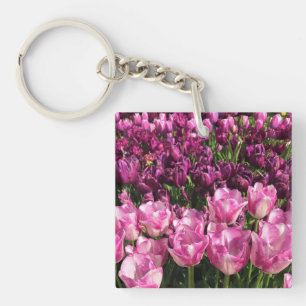 Llavero Cama de jardín tulipán morado y rosa, Oregón
