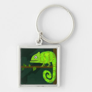 Llavero Camaleón lindo verde