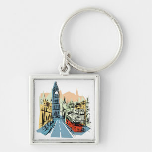 Llavero Cámara de claves metalizado del paisaje de Inglate