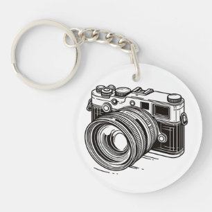 Llavero Cámara de fotógrafo SLR negra Fotografía