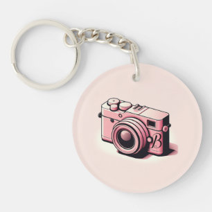 Llavero Cámara Rosa Femenina Fotografía Personalizada