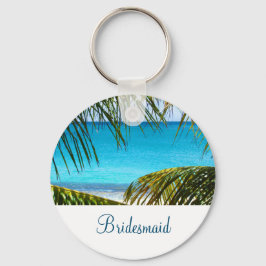 Llavero Camarera Turquesa Tropical Beach Wedding