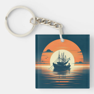 Llavero Camarón/pesca de vintage/náutico