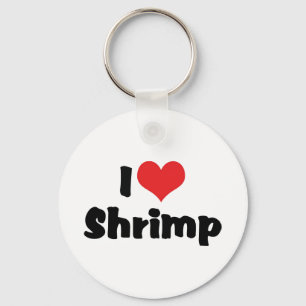 Llavero Camarones I Love Heart - Amante de los Mariscos