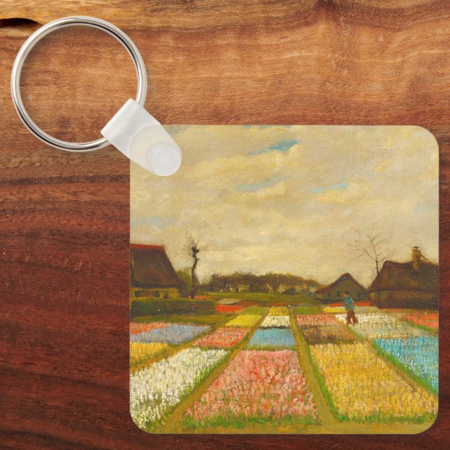 Llavero Camas florales en Holanda por van Gogh (Anverso)