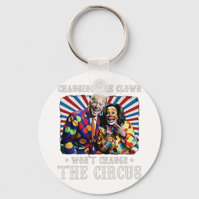 Llavero Cambiar el payaso no cambiará el circo Kamala (Anverso)