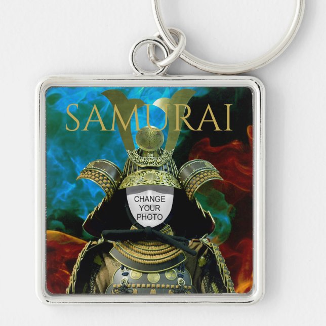Llavero Cambiar tu foto, Samurai Helmet (Frente)