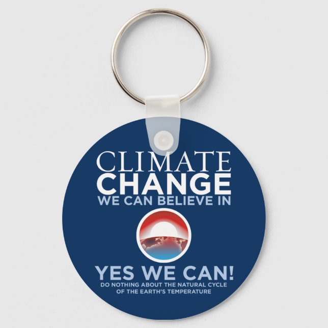 Llavero Cambio climático - Sí, podemos parodiar a Obama (Anverso)