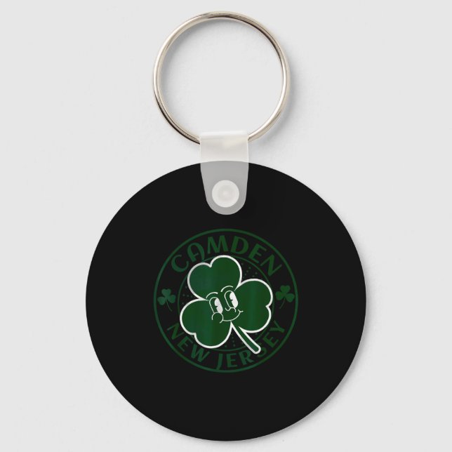 Llavero Camden New Jersey Irish Shamrock Nj Retro Souvenir (Anverso)