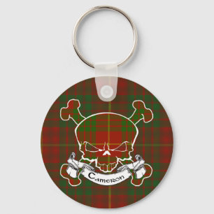 Llavero Cameron Tartan Skull Keyring