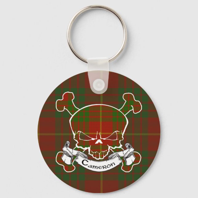 Llavero Cameron Tartan Skull Keyring (Anverso)