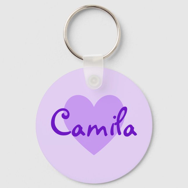 Llavero Camila en morado (Anverso)