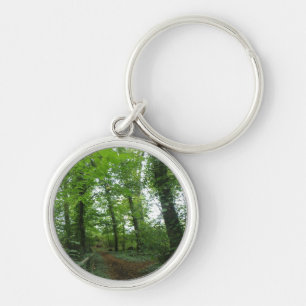 Llavero Camino a través del Keychain de los bosques verdes