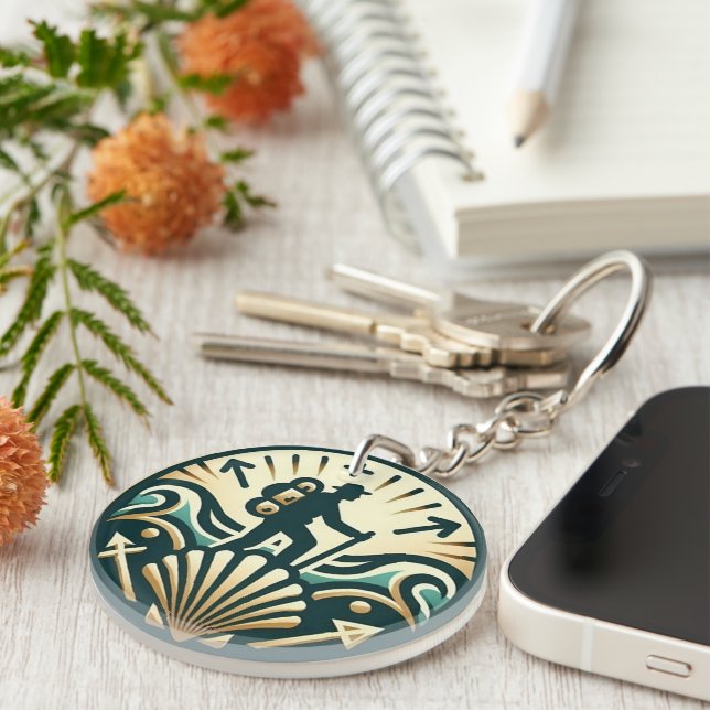 Llavero Camino de Santiago El camino de st James 0180 (Frente Derecha)