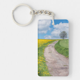 Llavero Camino de tierra y árbol