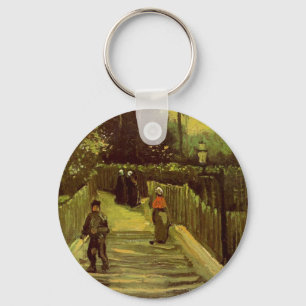 Llavero Camino Empinado en Montmartre por Vincent van Gogh