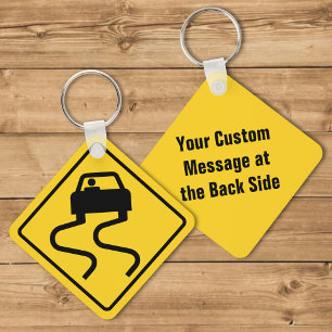 Llavero Camino resbaladizo cuando el agua