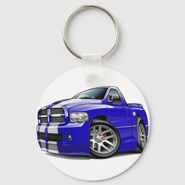 Llavero Camión azul-blanco Dodge SRT10 Ram (Anverso)