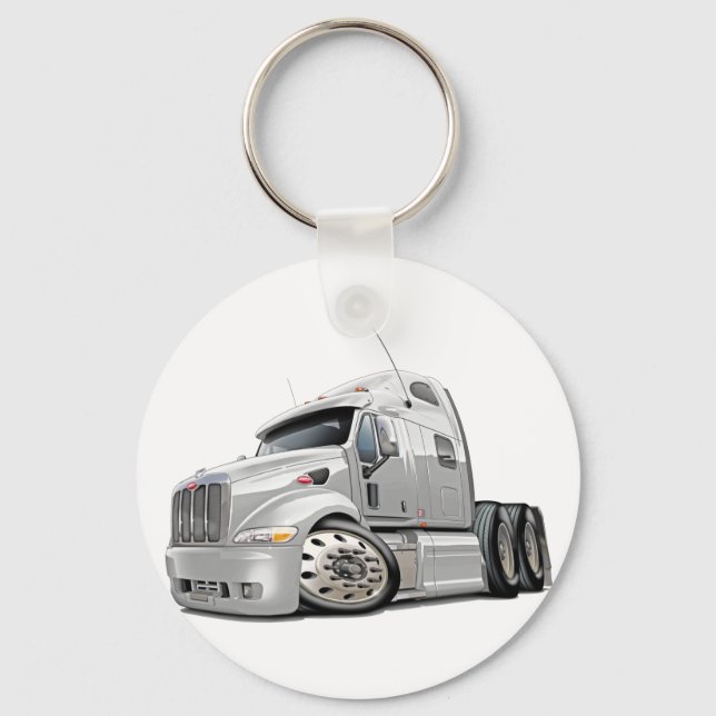 Llavero Camión blanco Peterbilt (Anverso)