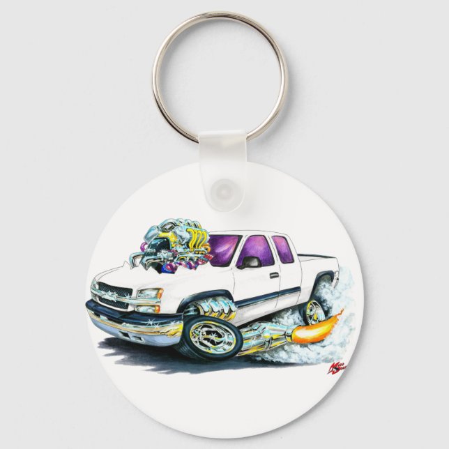 Llavero Camión blanco Silverado 2003-06 (Anverso)