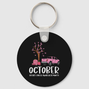Llavero Camión de árbol Octubre Conciencia sobre el cáncer