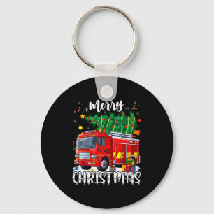 Llavero Camión de bomberos de Navidad árbol pijama bombero