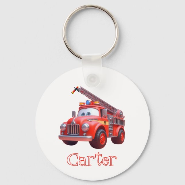 Llavero Camión de bomberos lindo (Anverso)