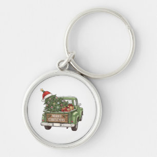 Llavero Camión de Navidad Vintage Feliz Navidad Hombres Mu