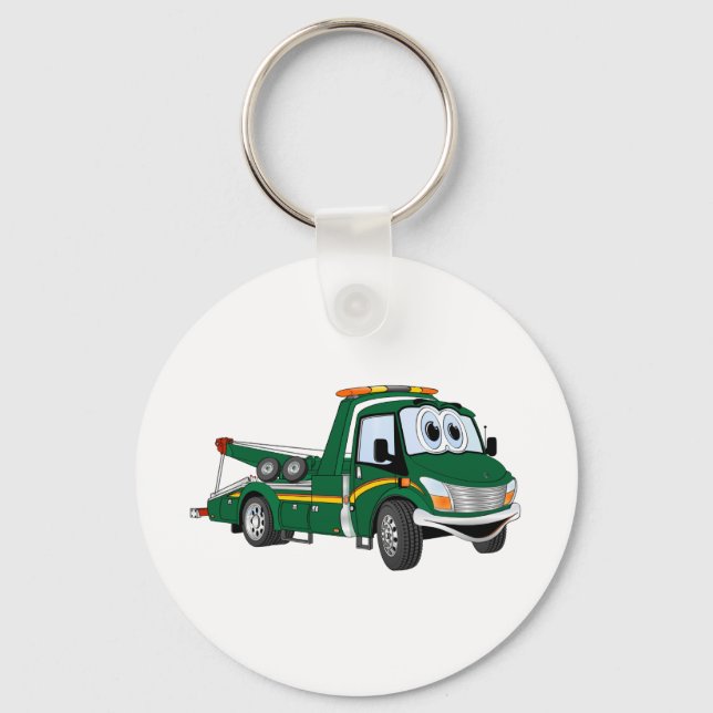 Llavero Camión de remolque verde Personalizado (Anverso)