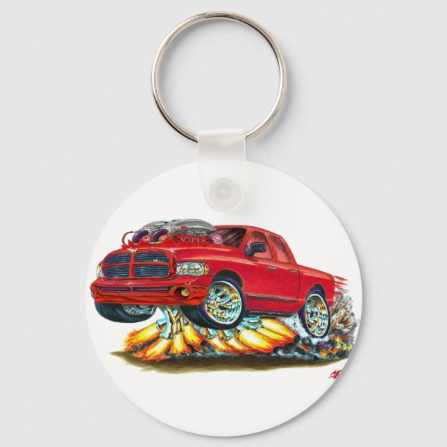 Llavero Camión doble rojo Dodge SRT10 (Anverso)